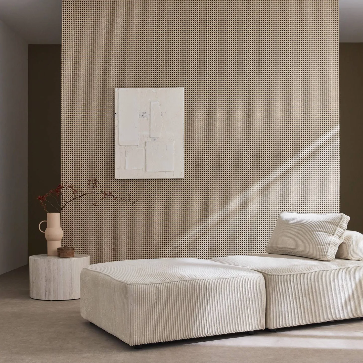 2er-Set Sofa-Modul-Sessel mit Cordbezug