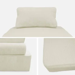 2er-Set Sofa-Modul-Sessel mit Cordbezug