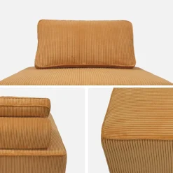 2er-Set Sofa-Modul-Sessel mit Cordbezug