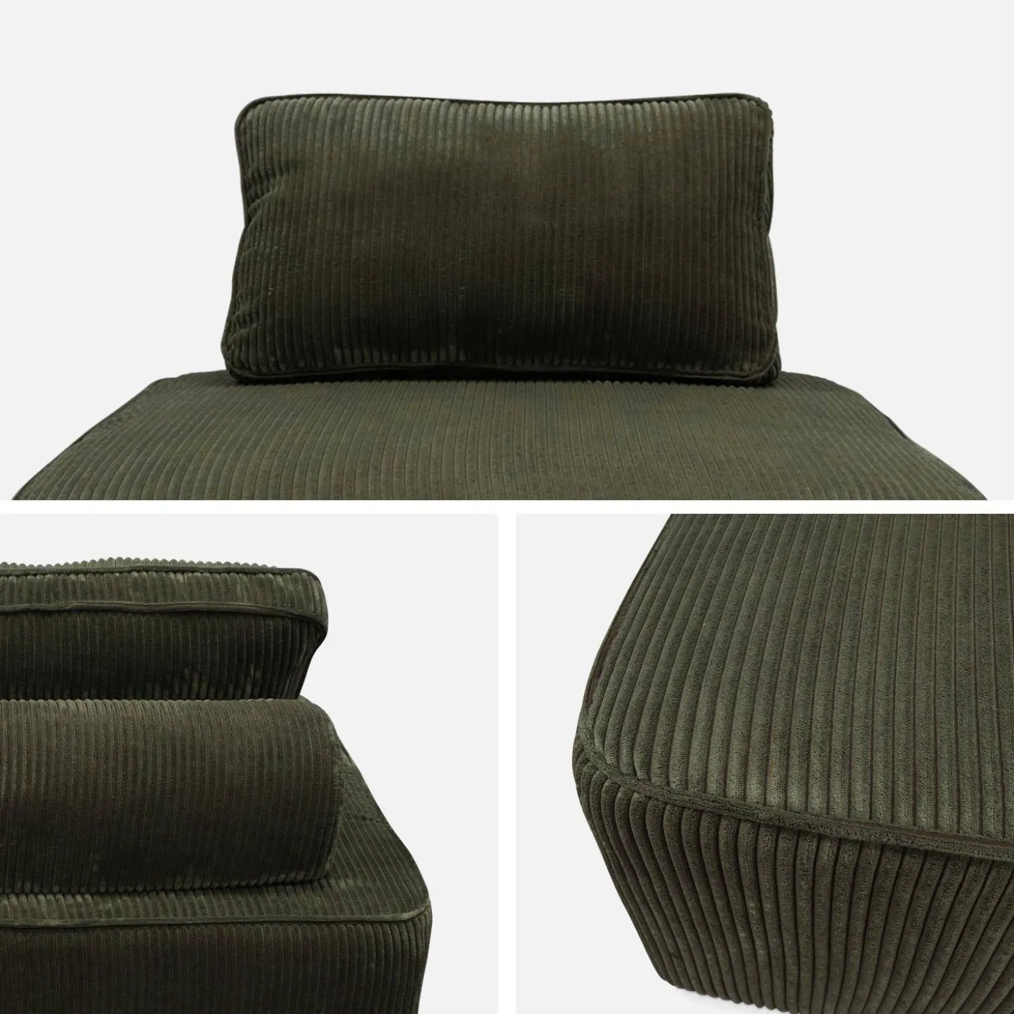 2er-Set Sofa-Modul-Sessel mit Cordbezug