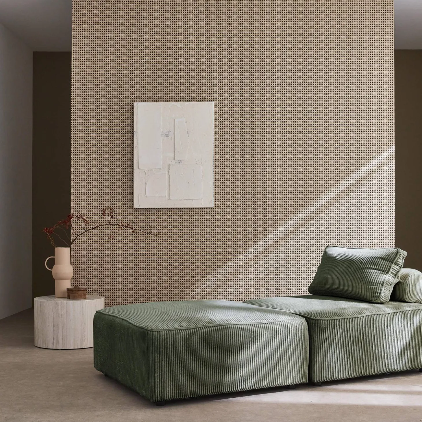 2er-Set Sofa-Modul-Sessel mit Cordbezug