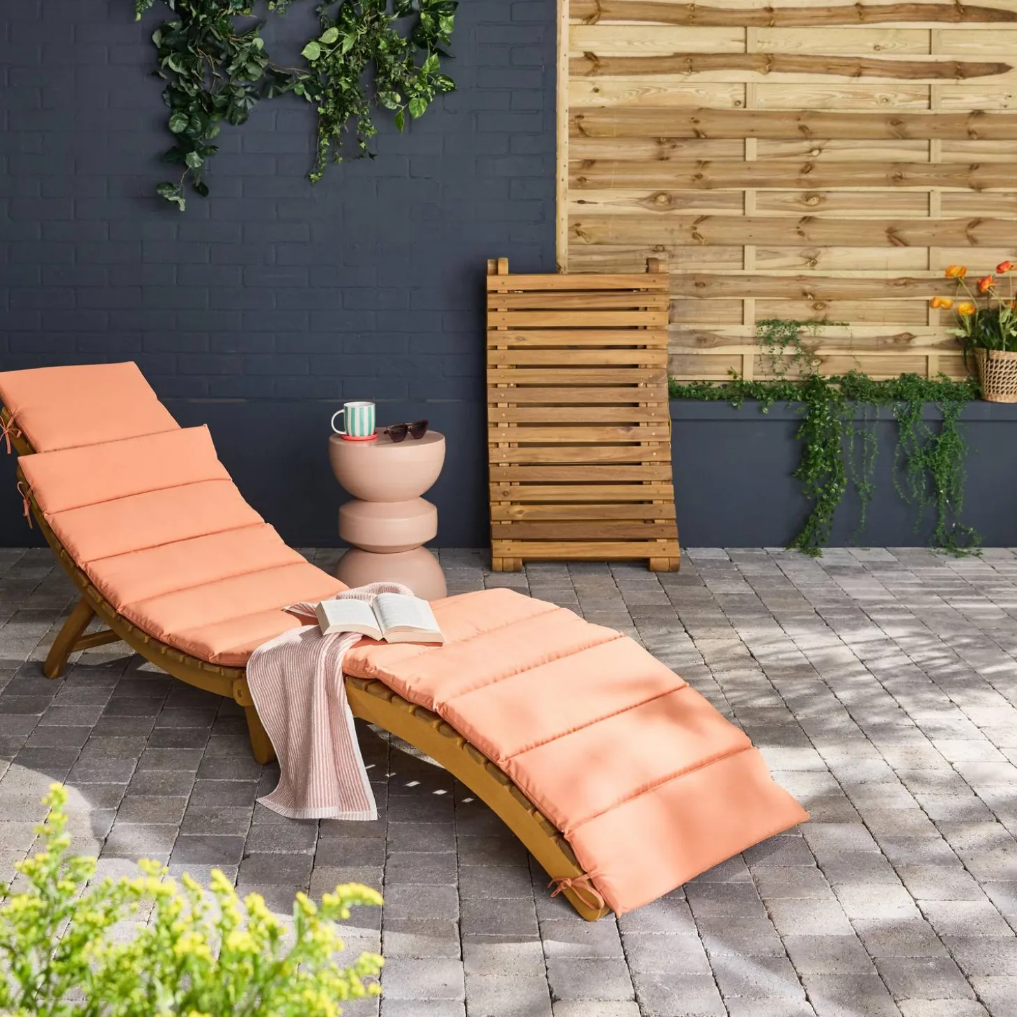 2er-Set Sonnenliegen aus Akazienholz