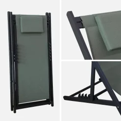 2er-Set Sonnenliegen aus Aluminium, mehrfach verstellbar