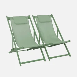 2er-Set Sonnenliegen aus Aluminium, mehrfach verstellbar
