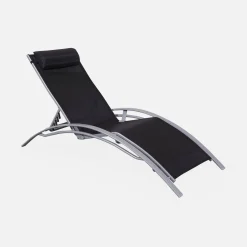 2er-Set Sonnenliegen aus Aluminium mehrfach verstellbar