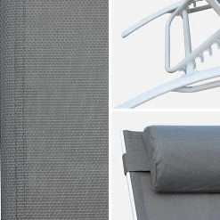 2er-Set Sonnenliegen aus Aluminium mehrfach verstellbar