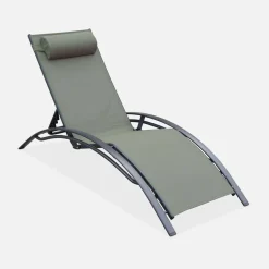 2er-Set Sonnenliegen aus Aluminium mehrfach verstellbar