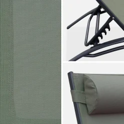 2er-Set Sonnenliegen aus Aluminium mehrfach verstellbar