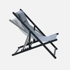2er-Set Sonnenliegen aus Aluminium, mehrfach verstellbar