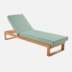 2er-Set Sonnenliegen aus Eukalyptus-Holz, verstellbar