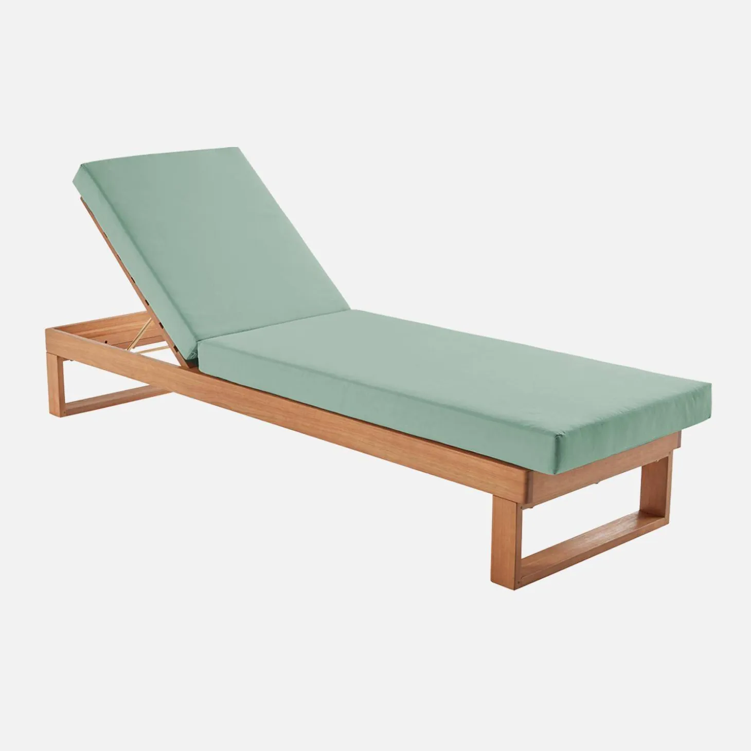 2er-Set Sonnenliegen aus Eukalyptus-Holz, verstellbar