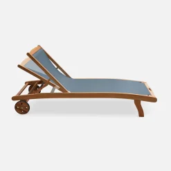 2er-Set Sonnenliegen aus Holz