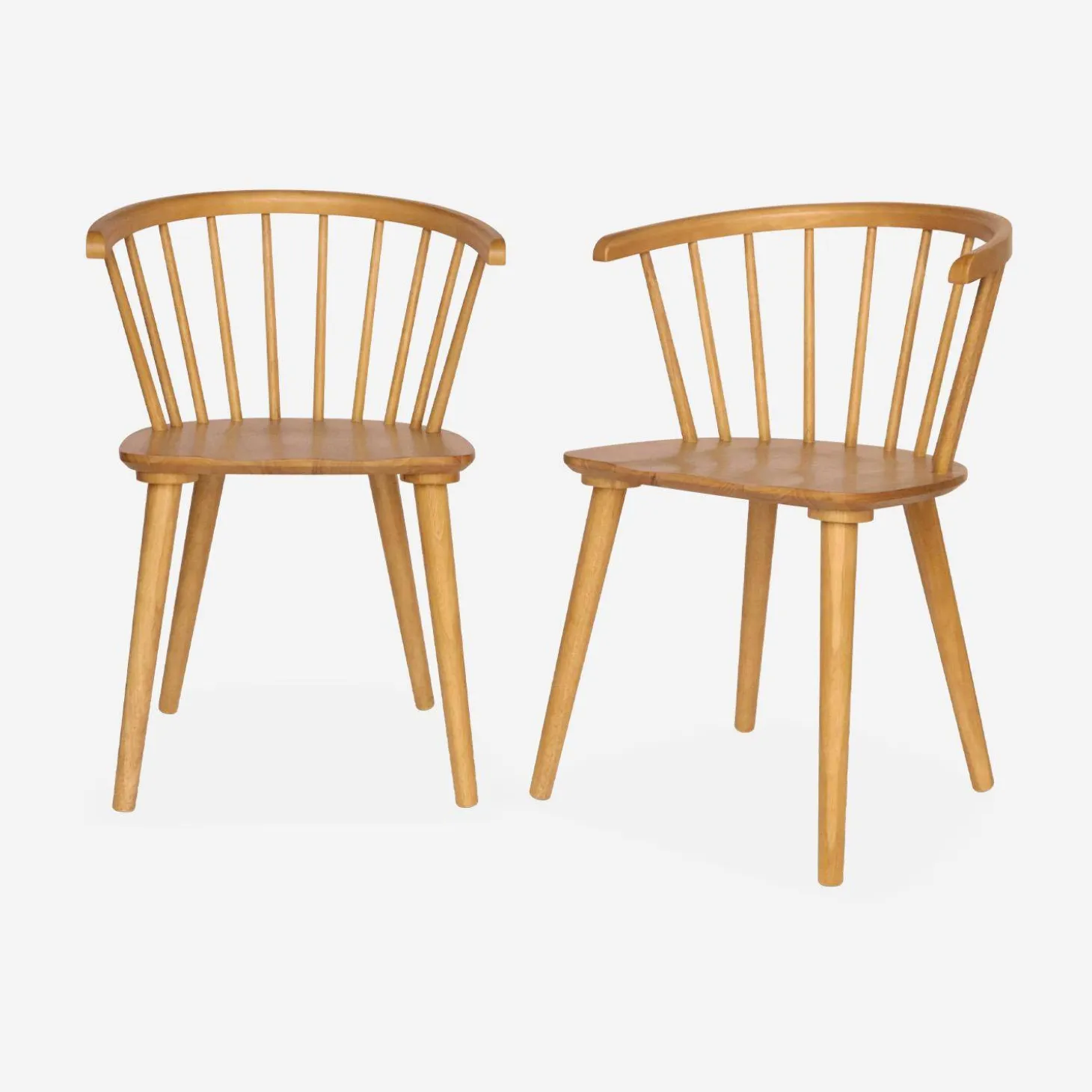 2er-Set Sprossenstühle aus Holz und Sperrholz