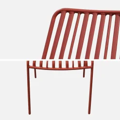 2er-Set stapelbare Gartenstühle aus Stahl