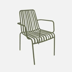 2er-Set stapelbare Gartenstühle aus Stahl