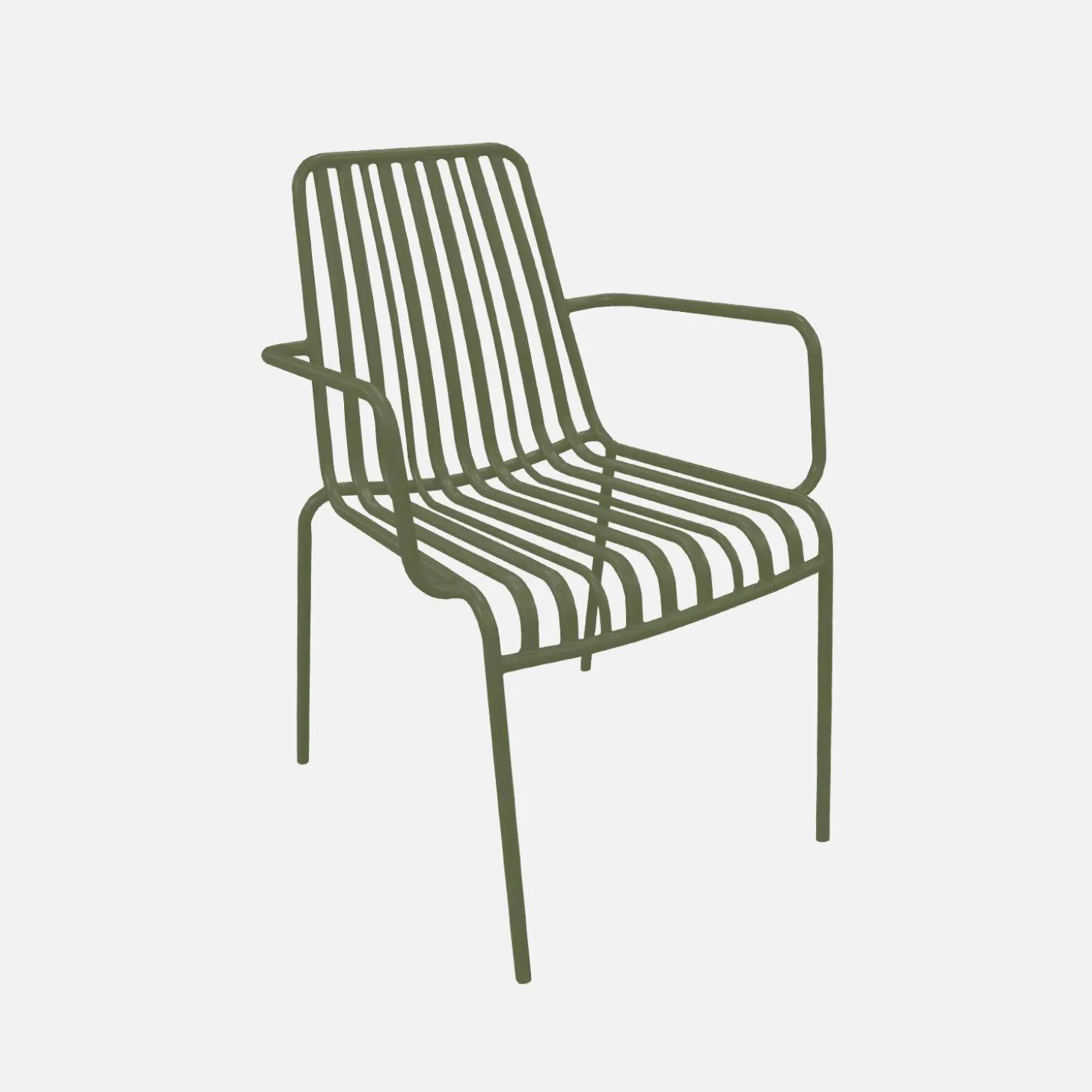 2er-Set stapelbare Gartenstühle aus Stahl