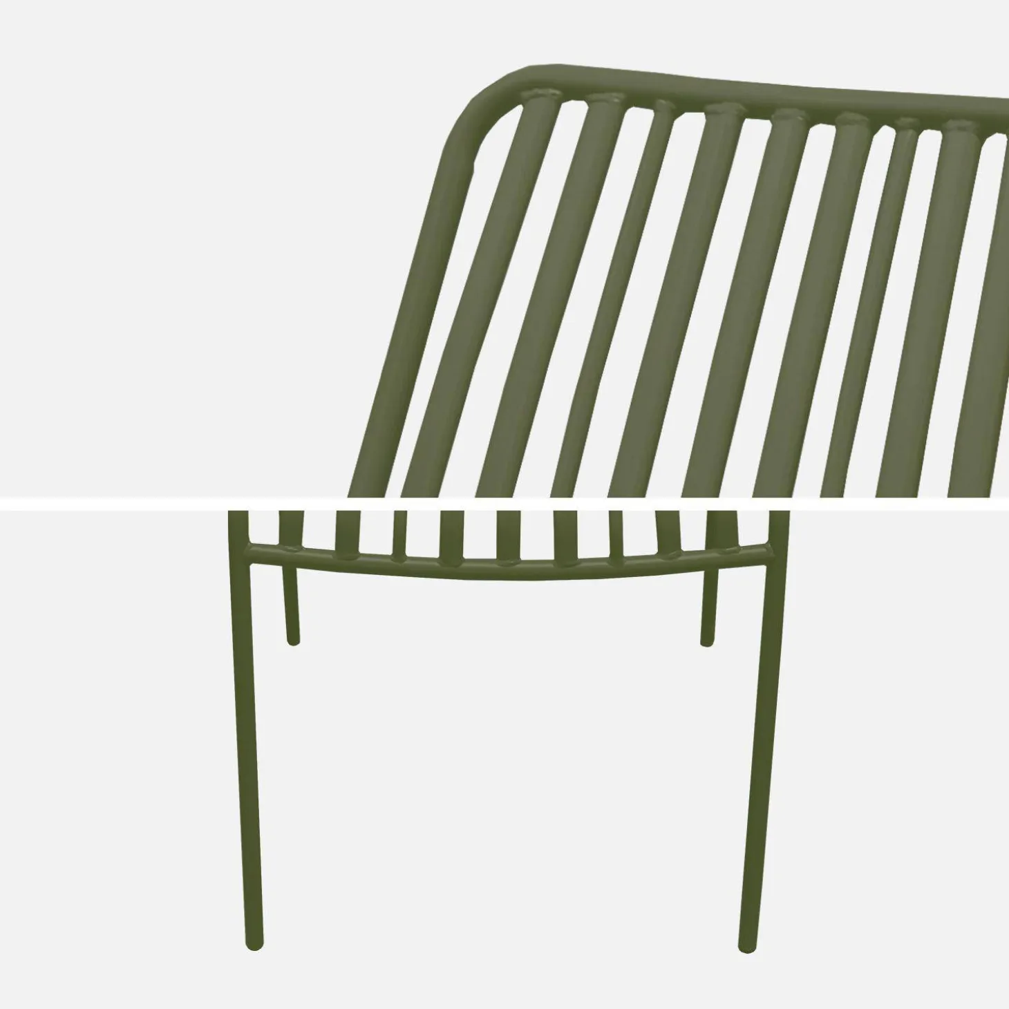 2er-Set stapelbare Gartenstühle aus Stahl