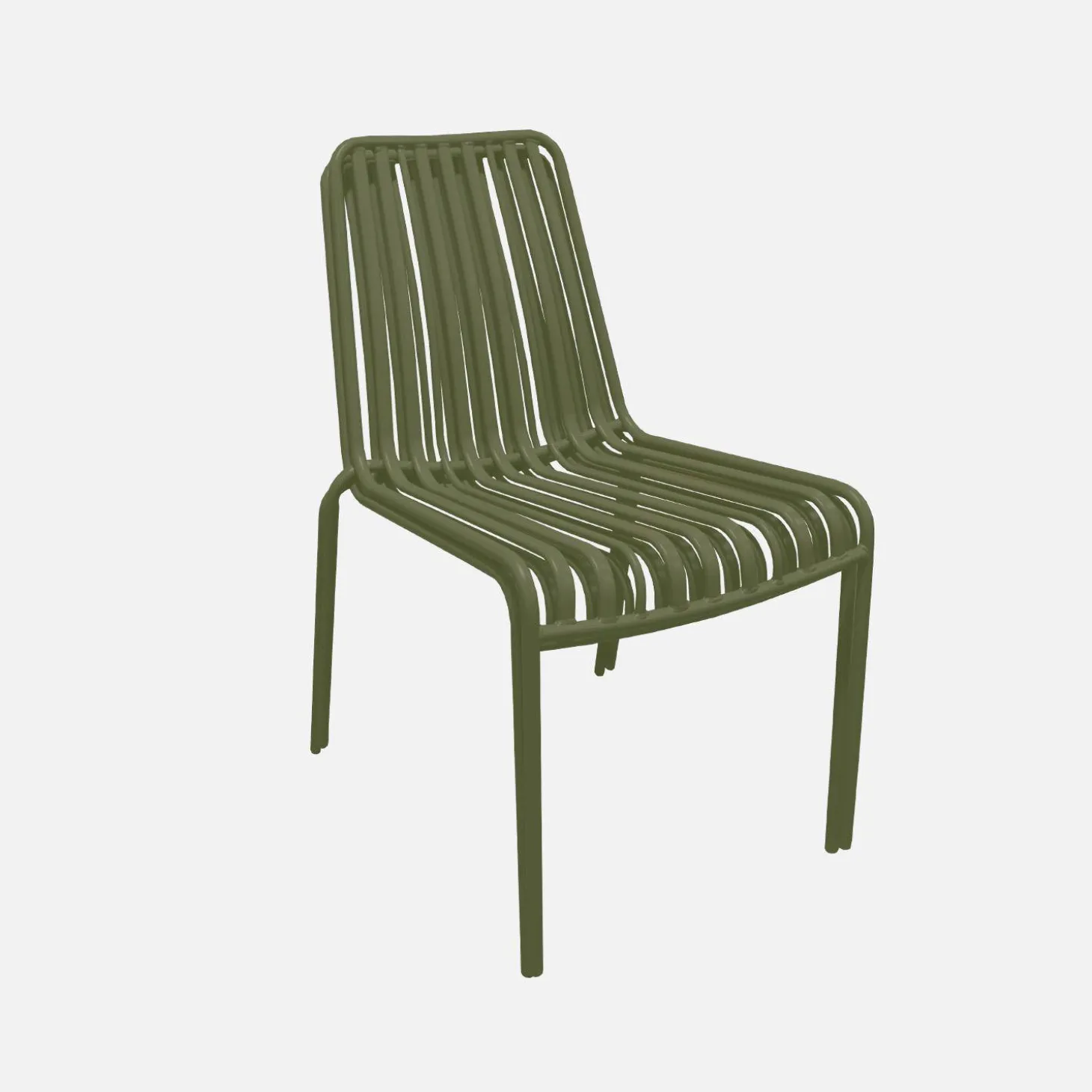 2er-Set stapelbare Gartenstühle aus Stahl