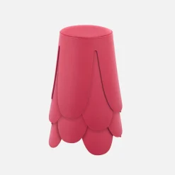 4er-Set stapelbare Hocker mit Kunstleder