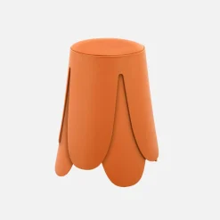 2er-Set stapelbare Hocker mit Kunstleder