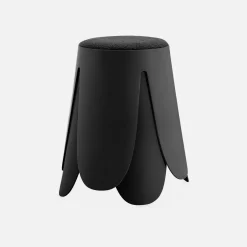 2er Set stapelbare Hocker, strukturierter Bouclébezug