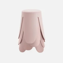 4er Set stapelbare Hocker, strukturierter Bouclébezug