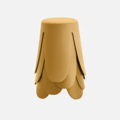 4er Set stapelbare Hocker, strukturierter Bouclébezug