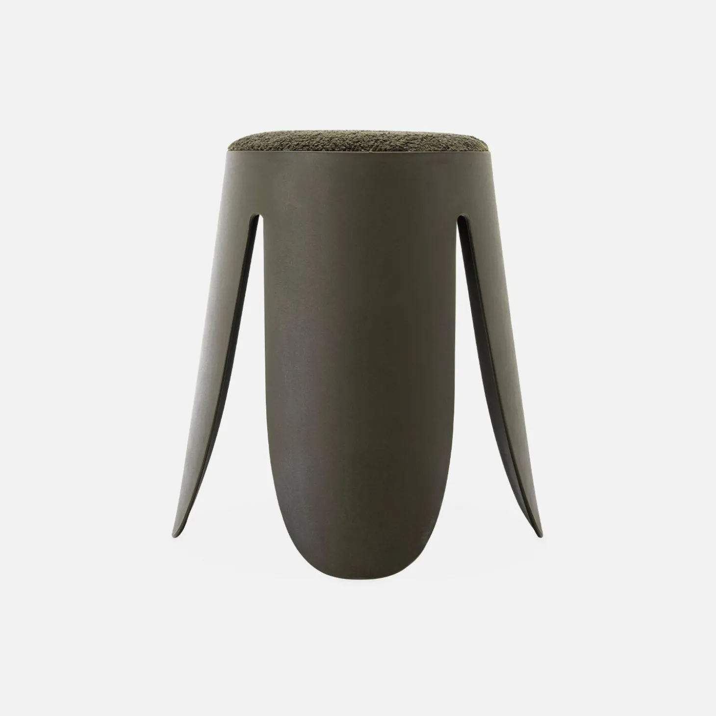 4er Set stapelbare Hocker, strukturierter Bouclébezug