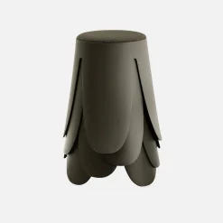 4er Set stapelbare Hocker, strukturierter Bouclébezug