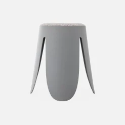 2er Set stapelbare Hocker, strukturierter Bouclébezug