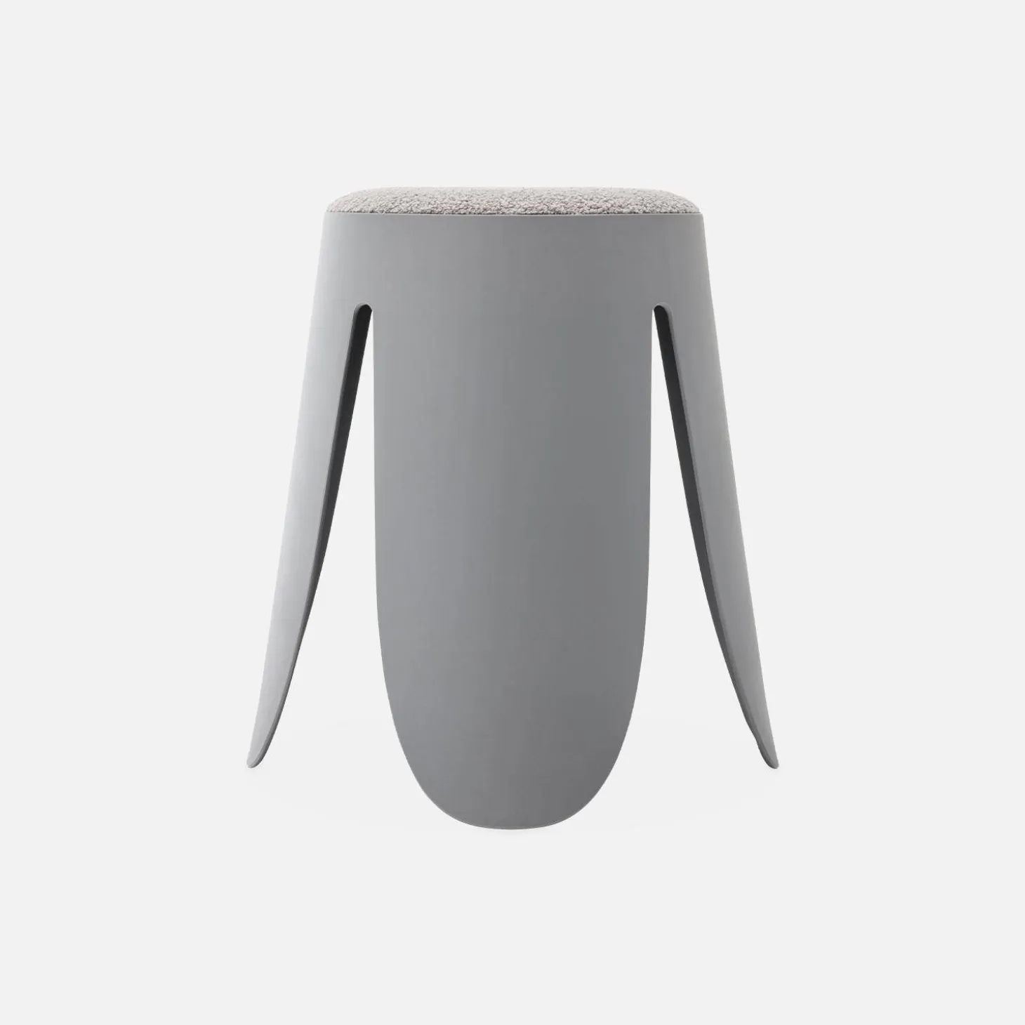 2er Set stapelbare Hocker, strukturierter Bouclébezug