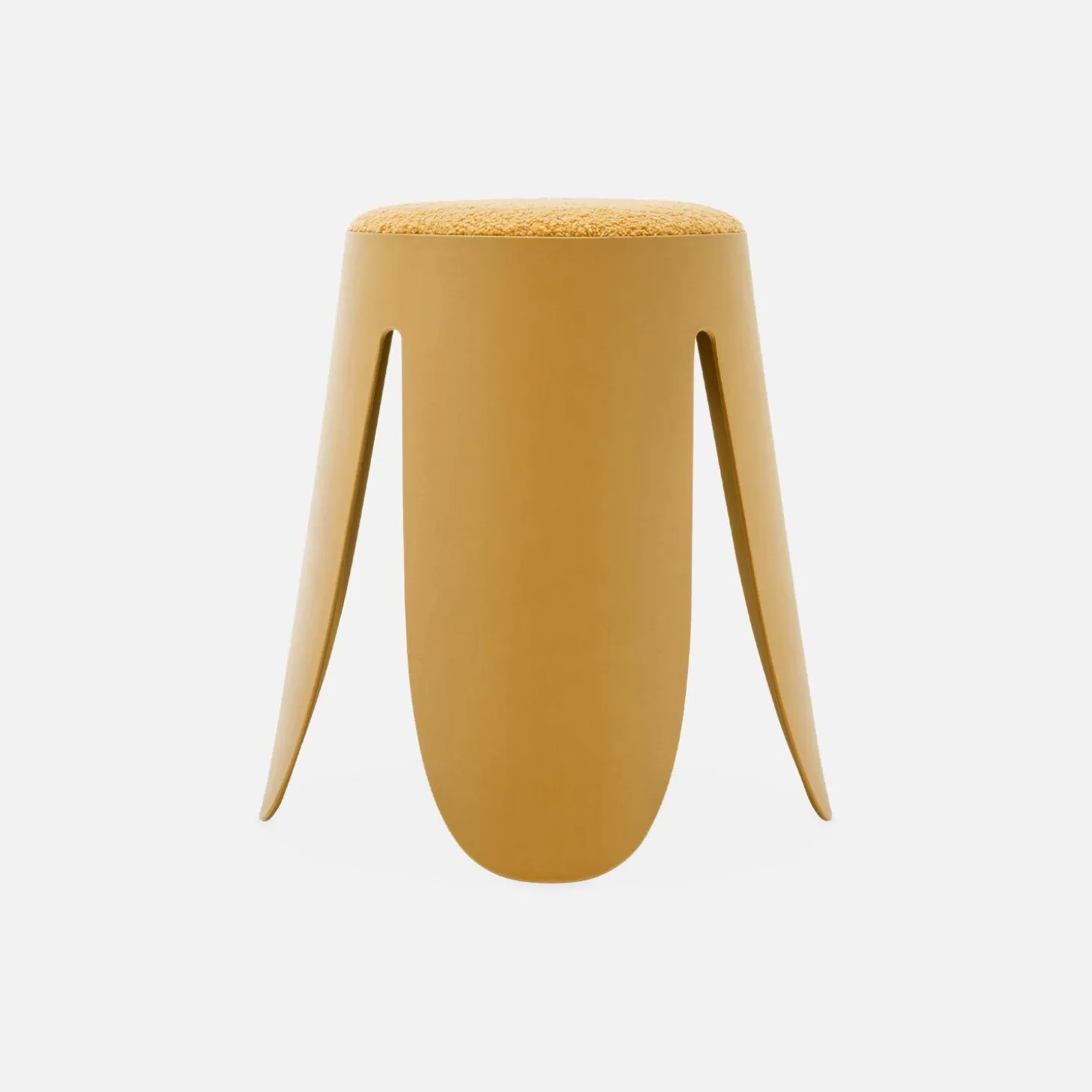 2er Set stapelbare Hocker, strukturierter Bouclébezug