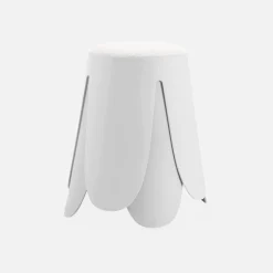 2er Set stapelbare Hocker, strukturierter Bouclébezug