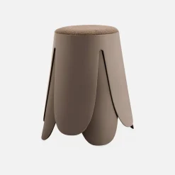 2er Set stapelbare Hocker, strukturierter Bouclébezug