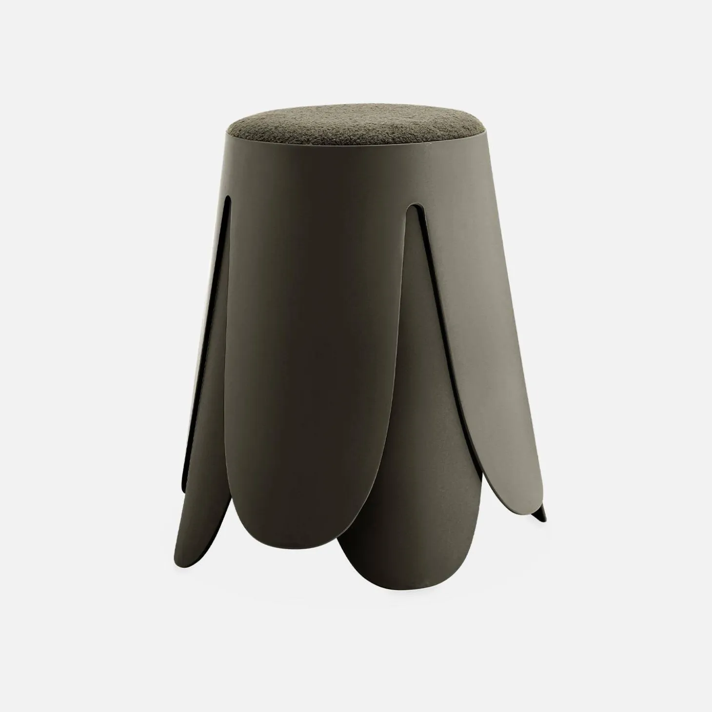 2er Set stapelbare Hocker, strukturierter Bouclébezug