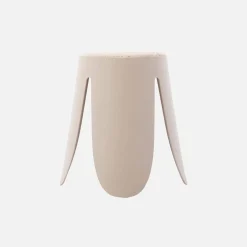 2er Set stapelbare Hocker, strukturierter Bouclébezug