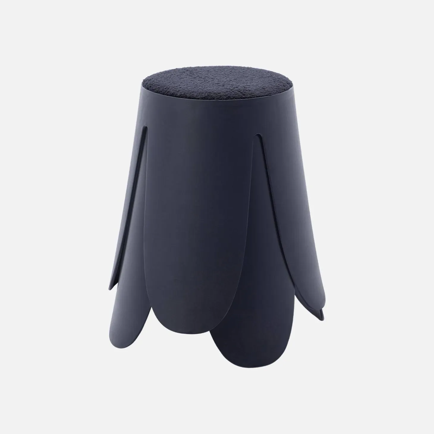 2er Set stapelbare Hocker, strukturierter Bouclébezug