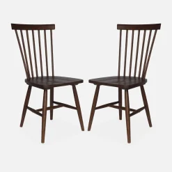 2er-Set Stühle aus Hevea-Holz