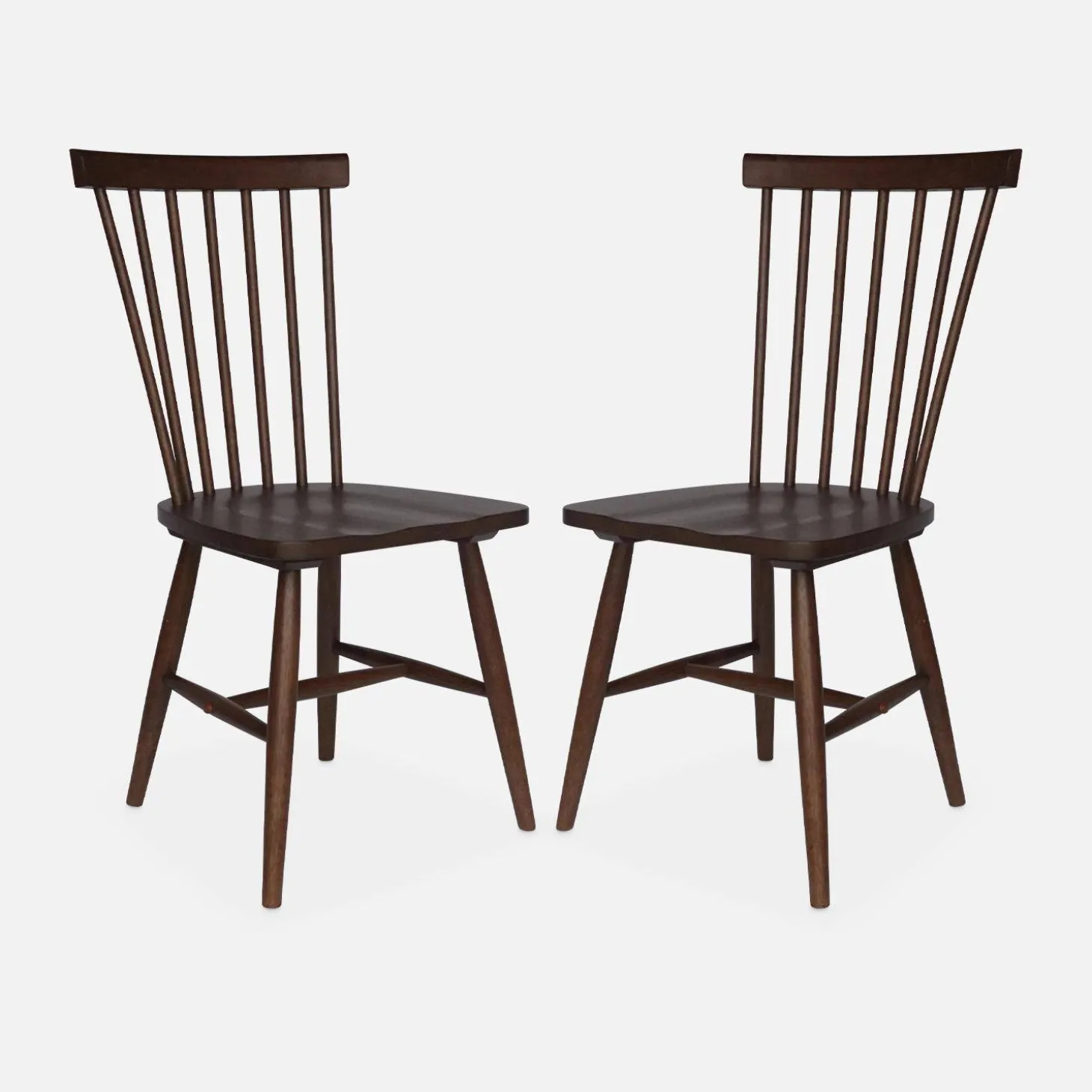 2er-Set Stühle aus Hevea-Holz