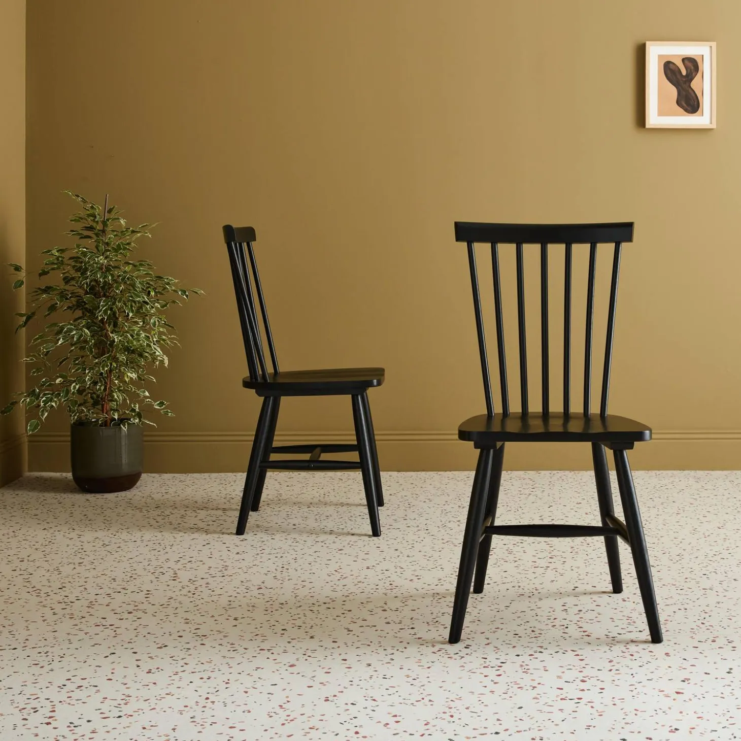 2er-Set Stühle aus Hevea-Holz