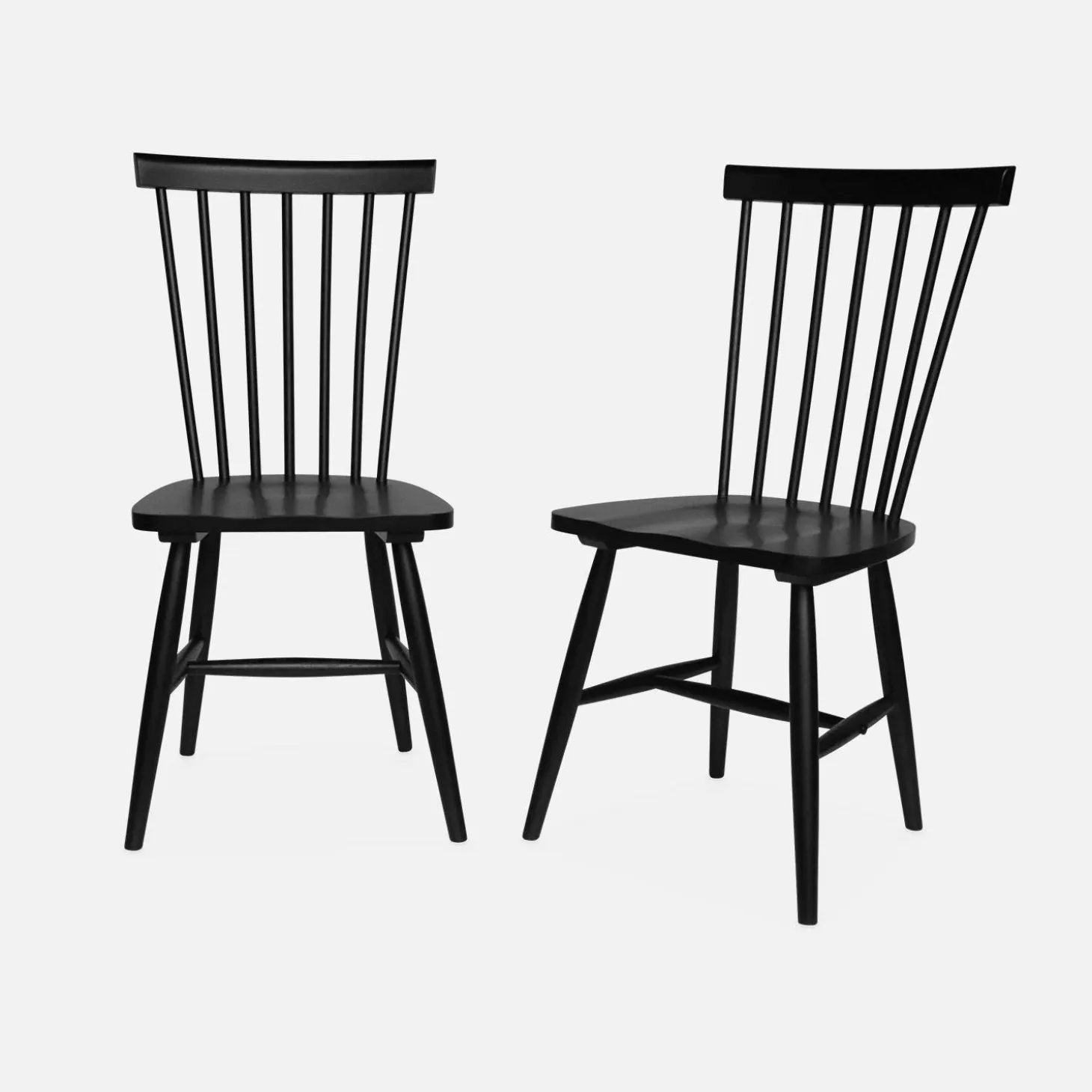 2er-Set Stühle aus Hevea-Holz