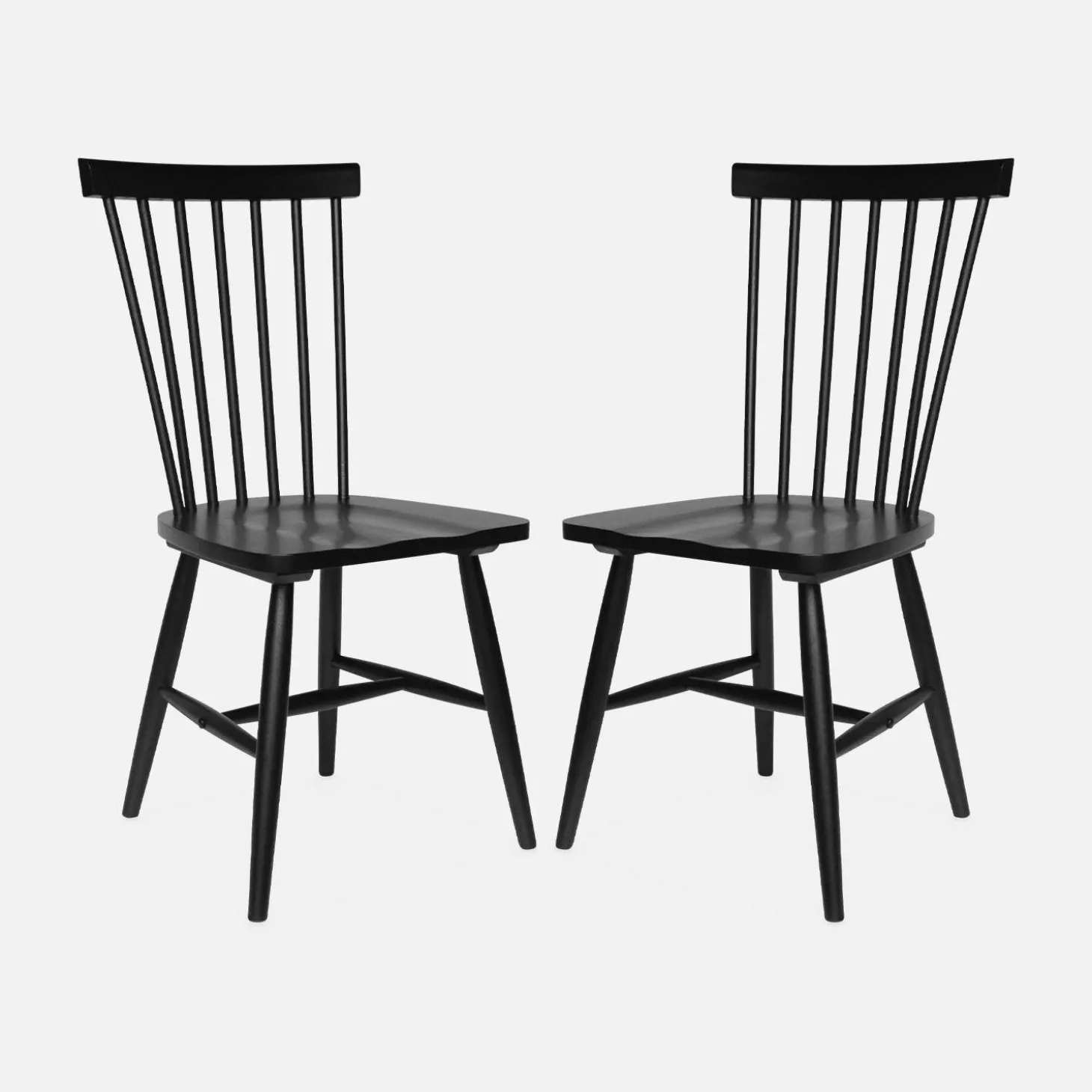 2er-Set Stühle aus Hevea-Holz