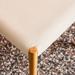 2er-Set Stühle im Bohème-Stil aus Hevea-Holz und Stoff