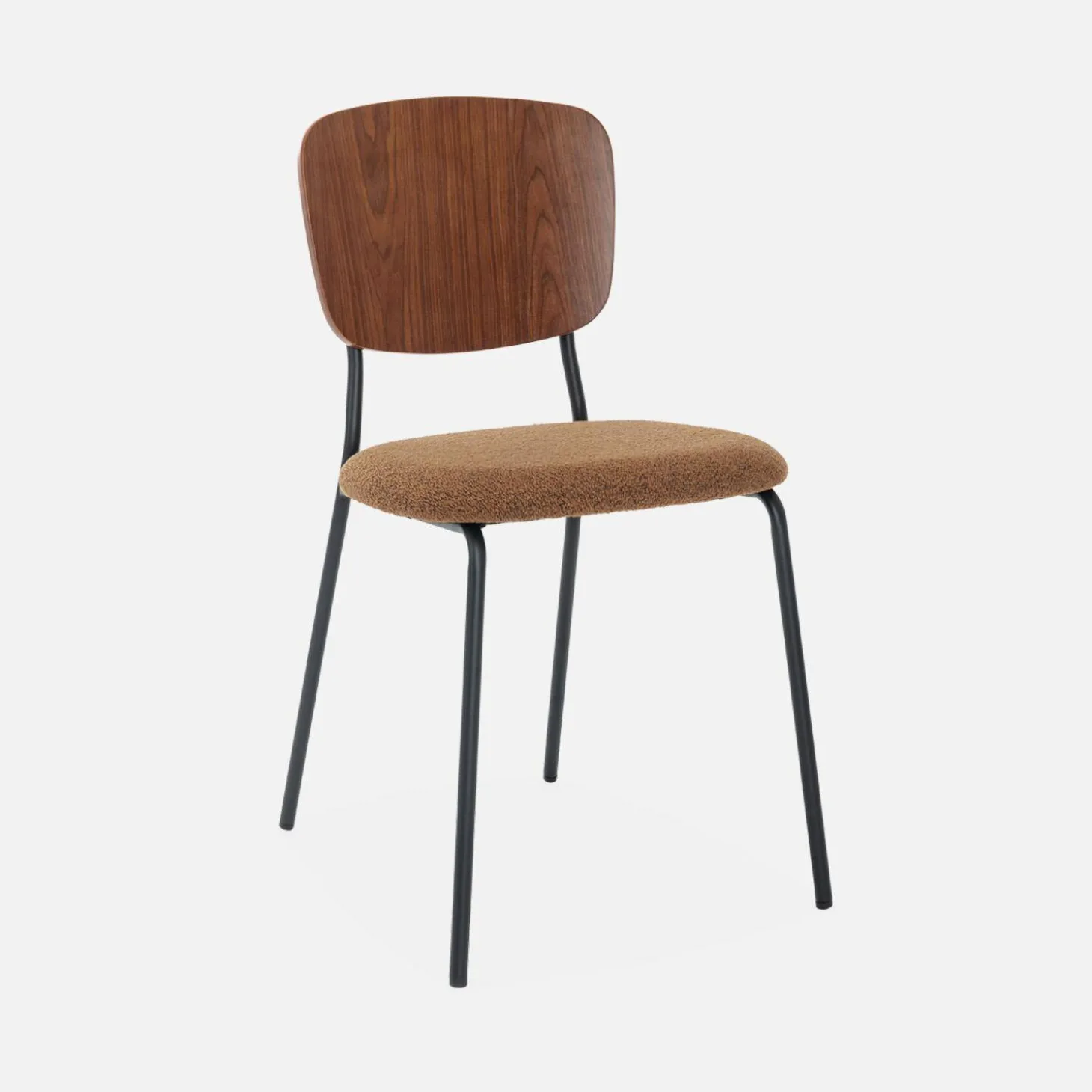 2er-Set Stühle mit strukturiertem Bouclé-Sitz