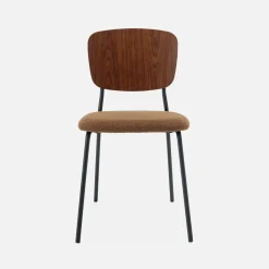 2er-Set Stühle mit strukturiertem Bouclé-Sitz