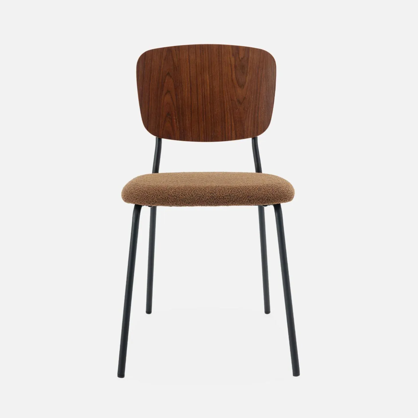 2er-Set Stühle mit strukturiertem Bouclé-Sitz