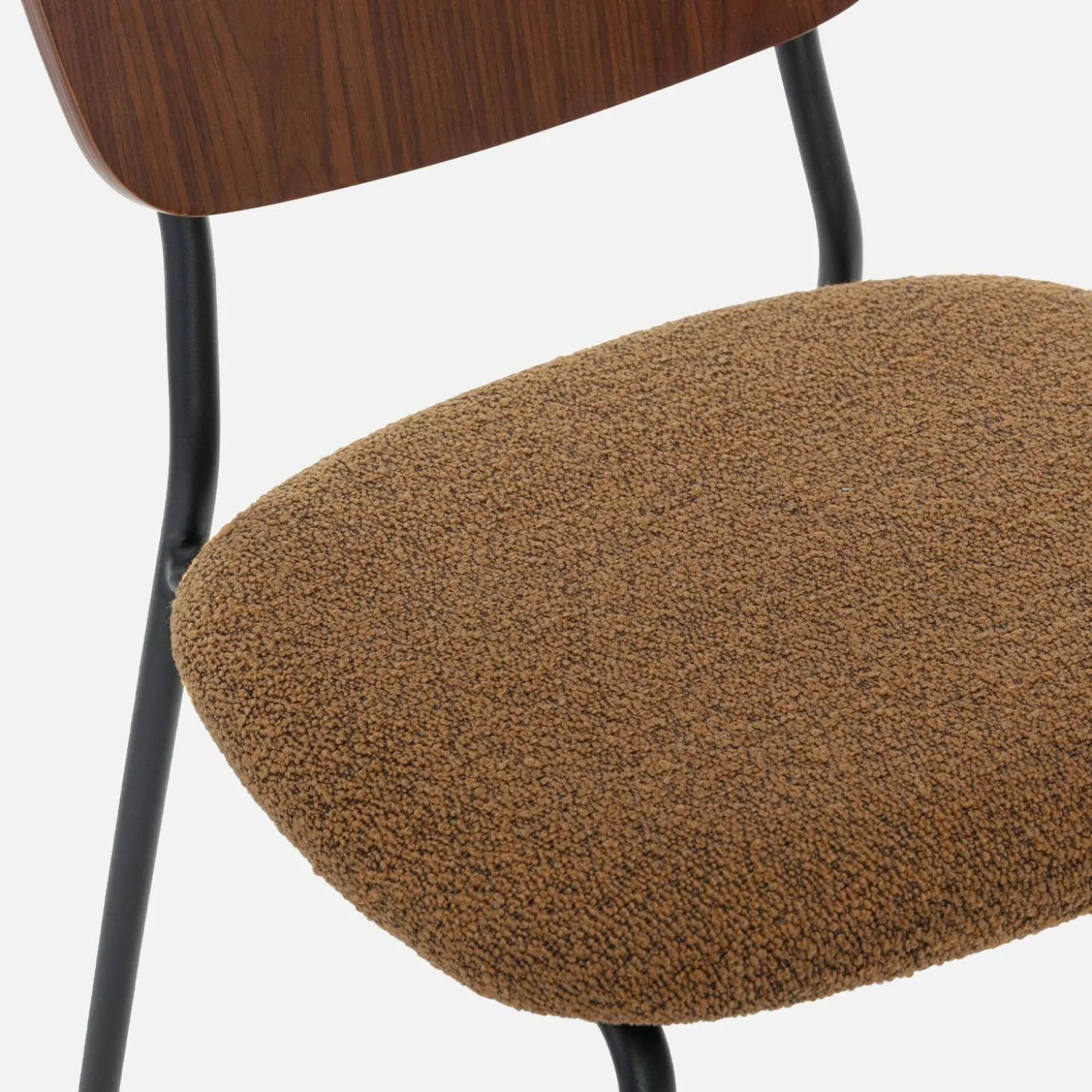 2er-Set Stühle mit strukturiertem Bouclé-Sitz