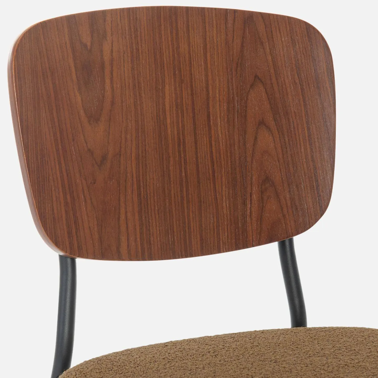 2er-Set Stühle mit strukturiertem Bouclé-Sitz