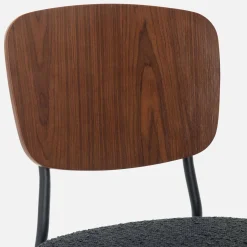 2er-Set Stühle mit strukturiertem Bouclé-Sitz