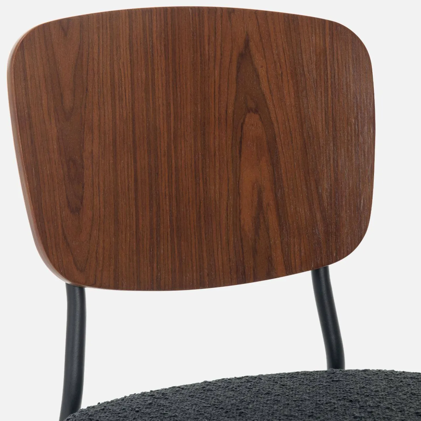 2er-Set Stühle mit strukturiertem Bouclé-Sitz